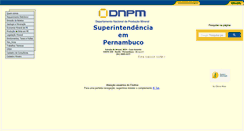 Desktop Screenshot of dnpm-pe.gov.br