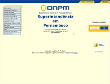 Tablet Screenshot of dnpm-pe.gov.br